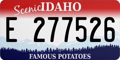 ID license plate E277526