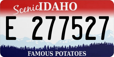 ID license plate E277527