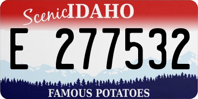 ID license plate E277532