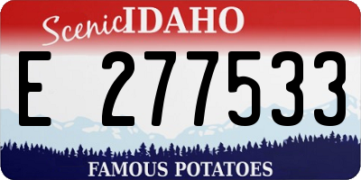 ID license plate E277533