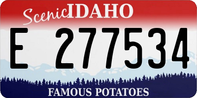 ID license plate E277534