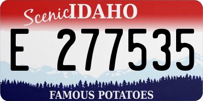 ID license plate E277535