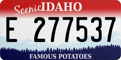 ID license plate E277537