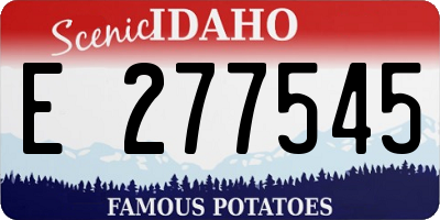 ID license plate E277545