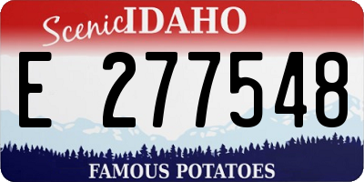 ID license plate E277548