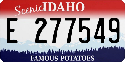 ID license plate E277549