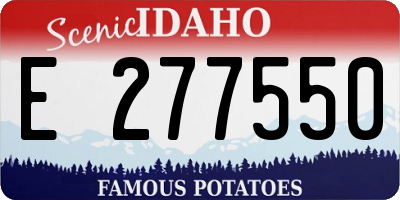 ID license plate E277550