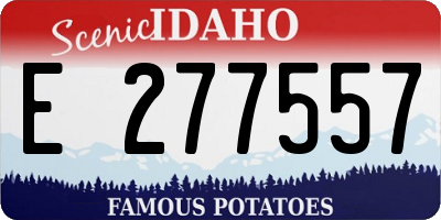ID license plate E277557