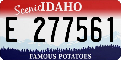 ID license plate E277561