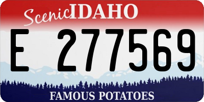 ID license plate E277569
