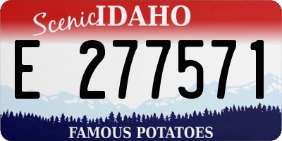 ID license plate E277571