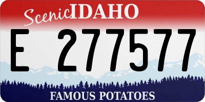 ID license plate E277577