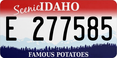 ID license plate E277585