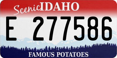 ID license plate E277586