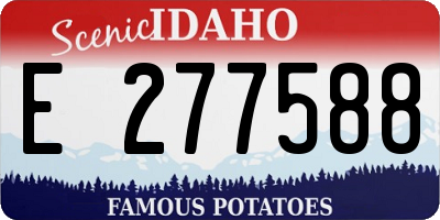 ID license plate E277588