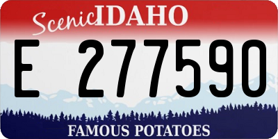 ID license plate E277590