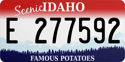 ID license plate E277592
