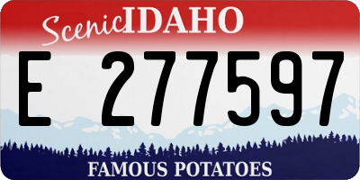 ID license plate E277597