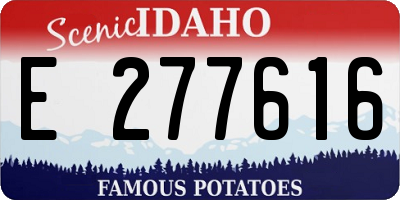 ID license plate E277616