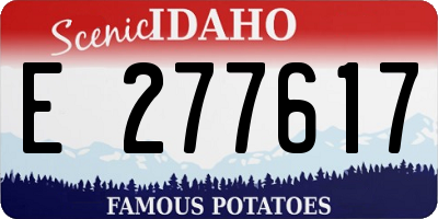 ID license plate E277617