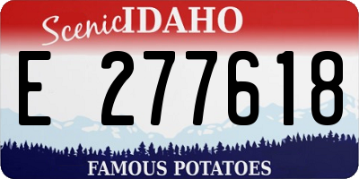 ID license plate E277618