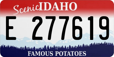 ID license plate E277619