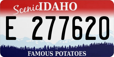 ID license plate E277620
