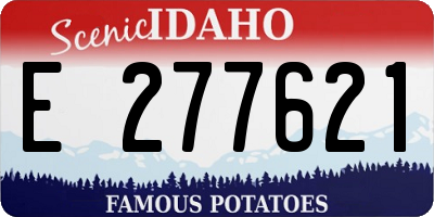 ID license plate E277621