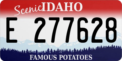 ID license plate E277628