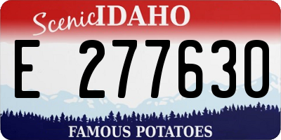 ID license plate E277630