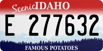 ID license plate E277632