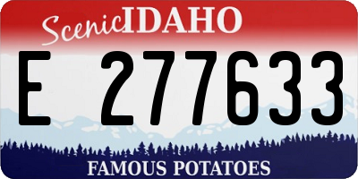 ID license plate E277633