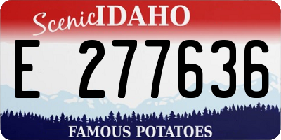 ID license plate E277636