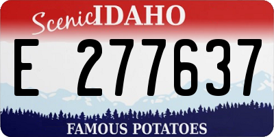 ID license plate E277637