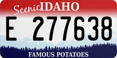 ID license plate E277638