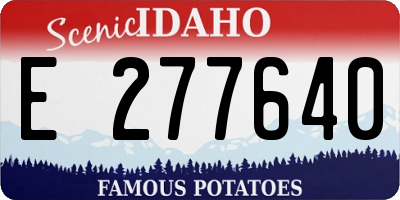 ID license plate E277640