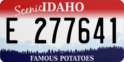 ID license plate E277641