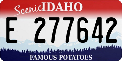 ID license plate E277642