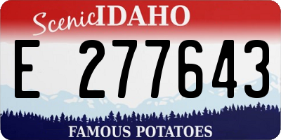 ID license plate E277643