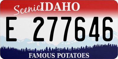 ID license plate E277646