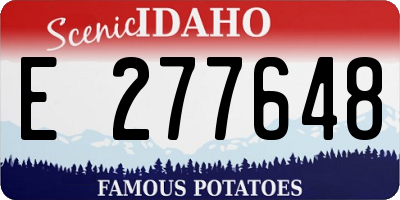 ID license plate E277648