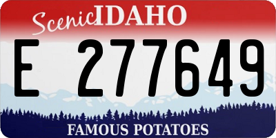 ID license plate E277649