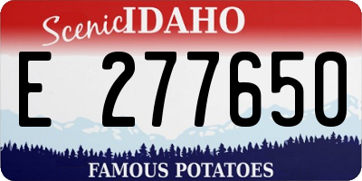 ID license plate E277650