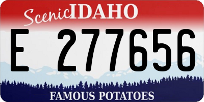 ID license plate E277656