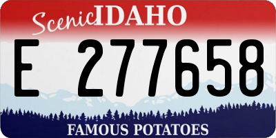 ID license plate E277658