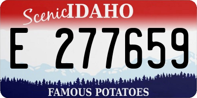 ID license plate E277659