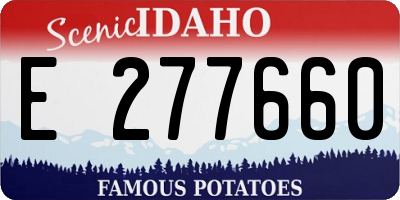 ID license plate E277660
