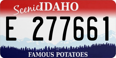 ID license plate E277661