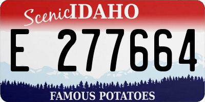 ID license plate E277664