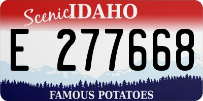 ID license plate E277668